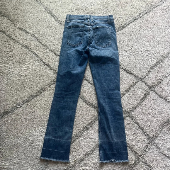 McGuire jeans High Rise Distressed Raw Hem Slim boot Stretch Button Fly Size 26 - Picture 12 of 14